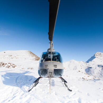 Helicopter in snow